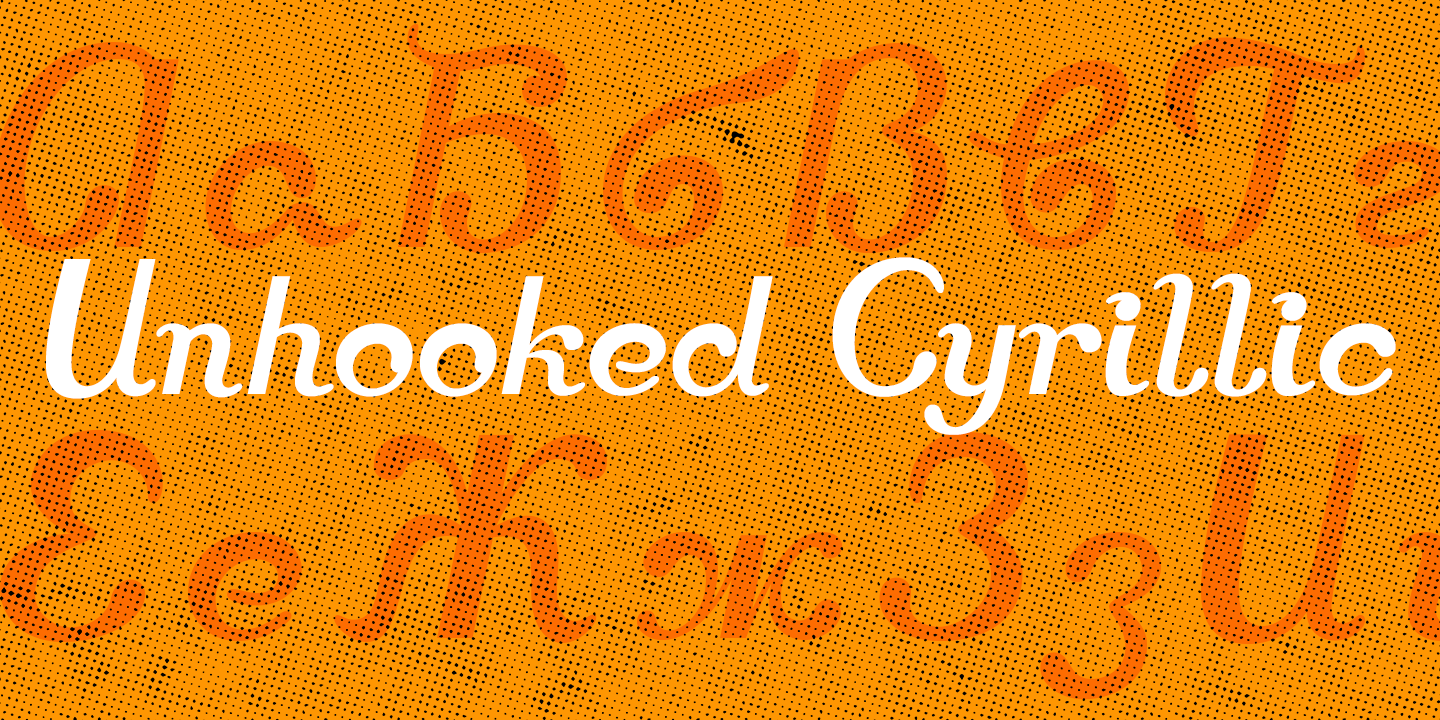 Unhooked Cyrillic Font preview